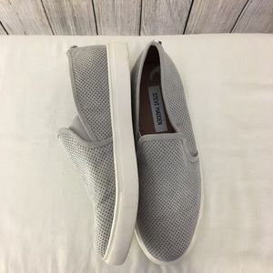 Steve Madden Gray Slip-Ons